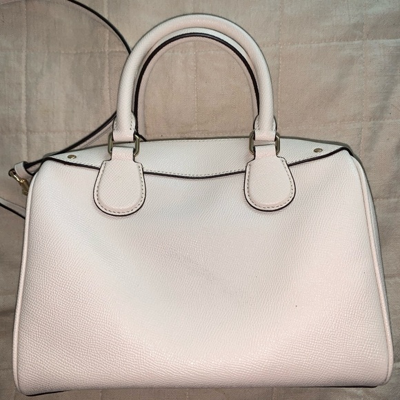 Cream Coach Purse with Detachable Crossbody Strap - Picture 3 of 5